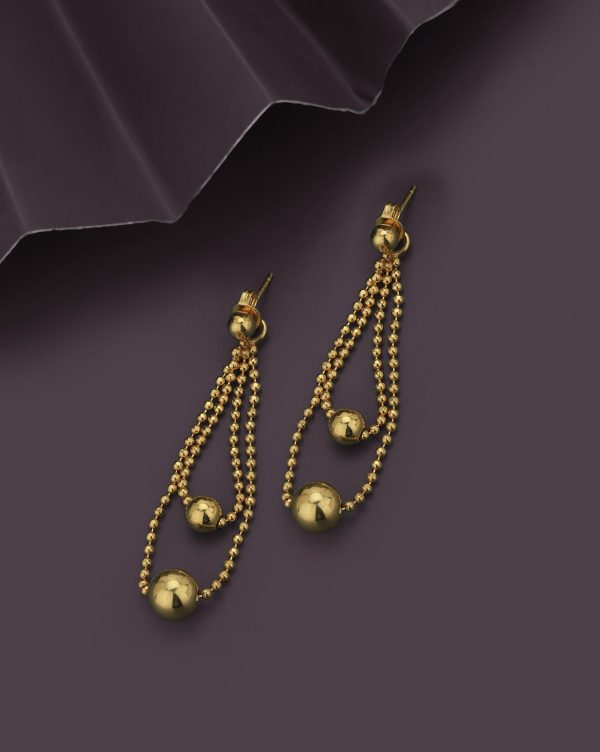 18kt Gold Plated Fancy Drop Earring for women Discount