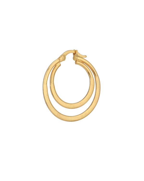 18kt Gold Plated Double Bar Hoop Earring Supply