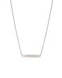 Carlton London Ingrave Text Inline Bar With Rhodium Plated Necklace Fashion