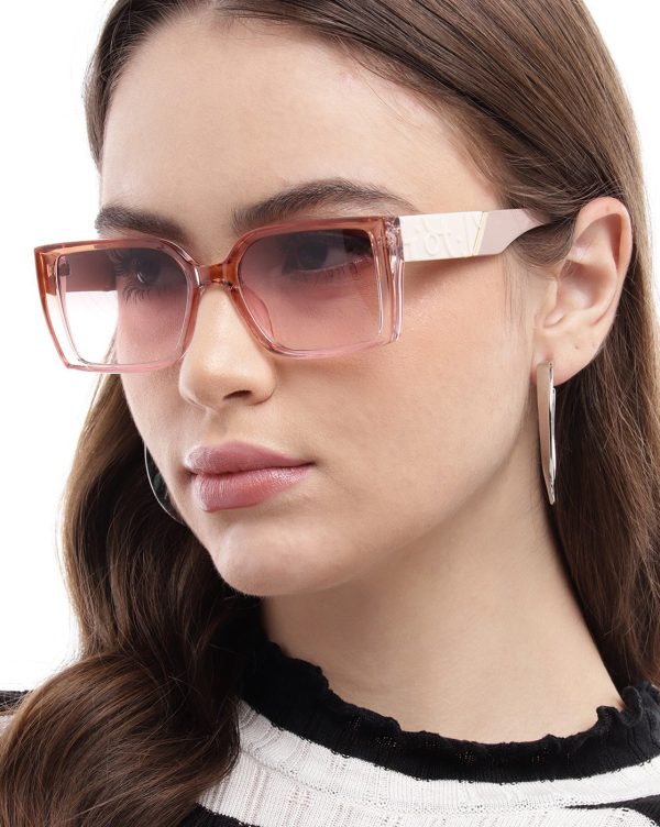 Multi Toned with UV Protected Lens Rectange Sunglass for women Online now