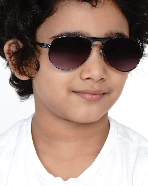 Carlton London Black Lens & Blue Aviator Sunglasses With Uv Protected Lens For Boy Online