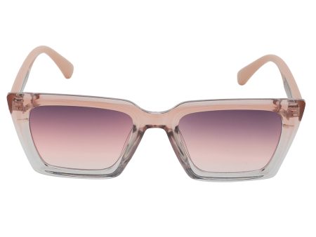 Pink Toned with UV Protected Lens Rectangle Sunglass for women Online now