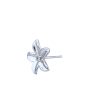 Rhodium Plated Floral Stud Earring Online