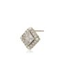 Silver Plated CZ & Pearl Square Stud Earring for women Fashion