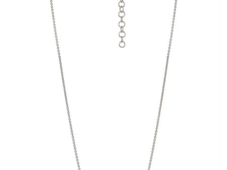 Carlton London Ingrave Text Inline Bar With Rhodium Plated Necklace Fashion