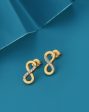 18kt Gold Plated with CZ Infinity Stud Earring Hot on Sale