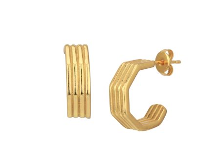 18kt Gold Plated Half Hoop Earring Online Sale