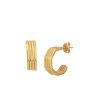 18kt Gold Plated Half Hoop Earring Online Sale