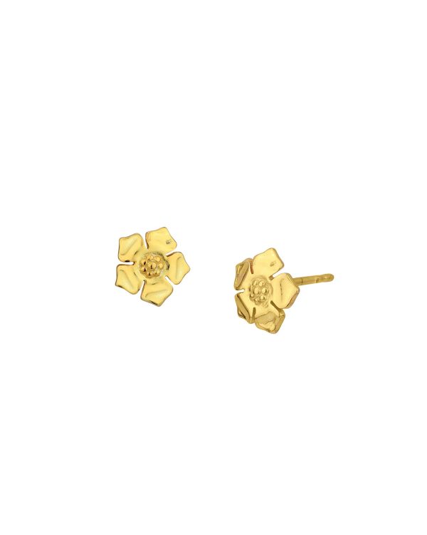 18kt Gold Plated Floral Stud Earring for women Discount