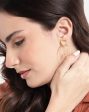 18kt Gold Plated with Heart Drop Earring Online Sale