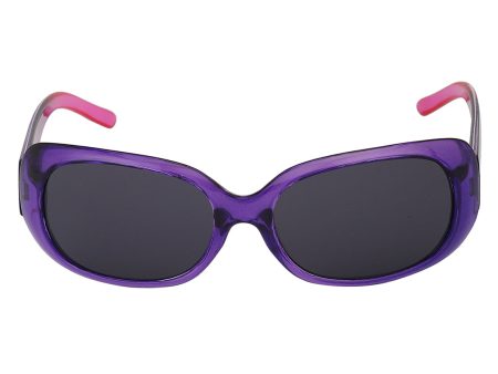 Carlton London Black Lens & Purple Oversized Sunglasses For Girl For Cheap