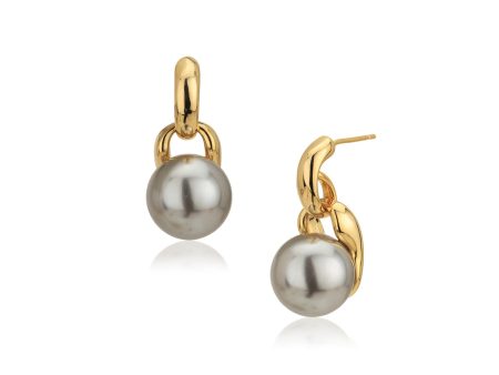 Gold Plated with Hanging Pearl Drop Earring for women Online