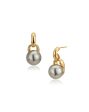 Gold Plated with Hanging Pearl Drop Earring for women Online