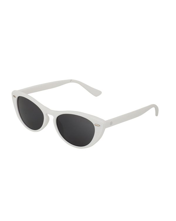 White Toned With Uv Protected Lens Cateye Sunglass For Women Online Hot Sale