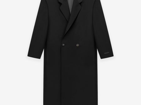 Wool Gabardine Double Breasted Overcoat Online now