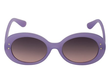 Carlton London Black Lens & Purple Oval Sunglasses For Girl Supply