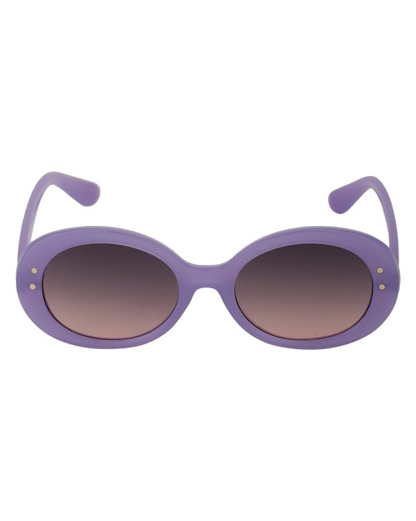 Carlton London Black Lens & Purple Oval Sunglasses For Girl Supply