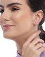 18kt Gold Plated with CZ Square Stud Earring for women Online now