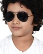 Carlton London Black Lens & Black Aviator Sunglasses With Uv Protected Lens For Boy Online Hot Sale