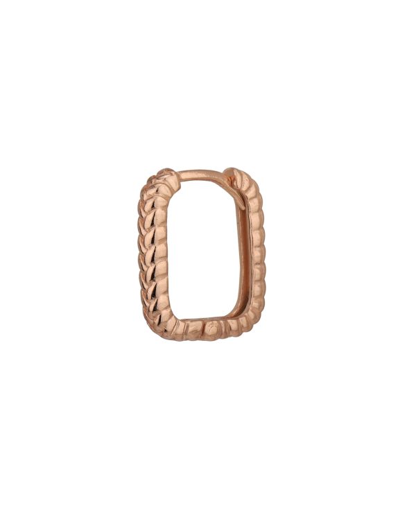 18kt Rose Gold Plated  Square Hoop Earring Fashion