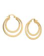 18kt Gold Plated Double Bar Hoop Earring Supply