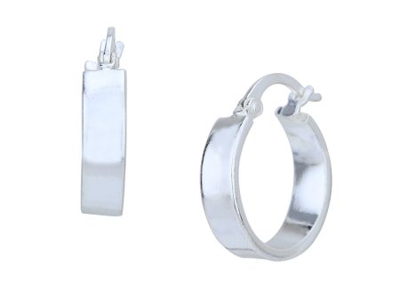 Rhodium Plated Circular Hoop Earring for women Supply