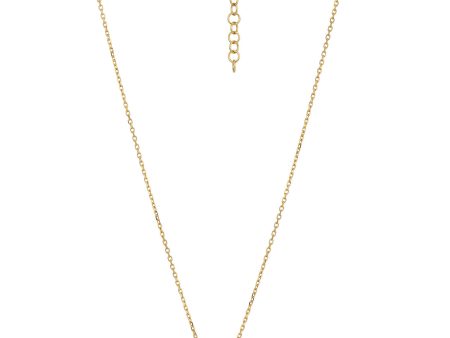 18kt Gold Plated with CZ Heart Pendant and Chain Online now