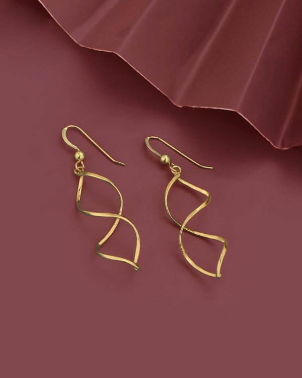 18kt Gold Plated Contemporary Fancy Drop Earring for women Online Sale