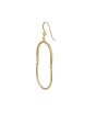 18kt Gold Plated Oval Drop Earring For Sale