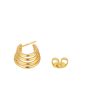 18Kt Gold Plated Handcraft Spiral Hoop Earring Cheap