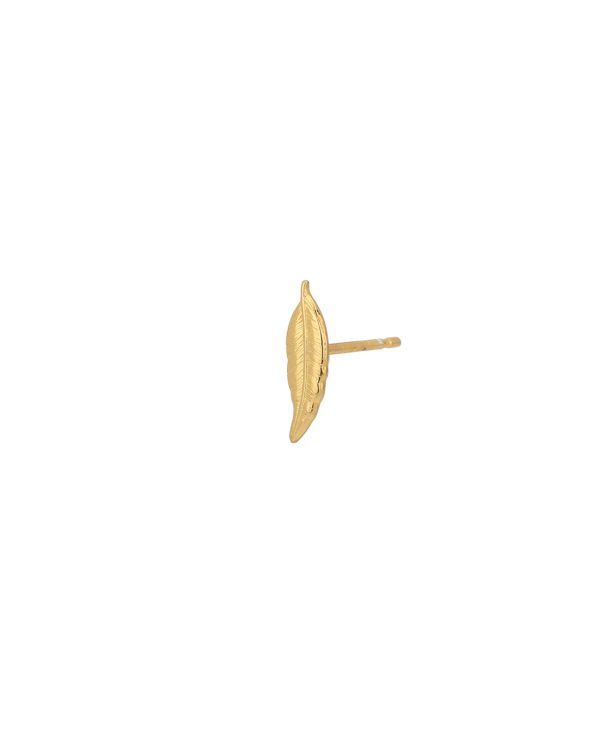 Set of 2 -18kt Gold & Rose Gold Plated Leaf and Heart Stud Earring for women Fashion