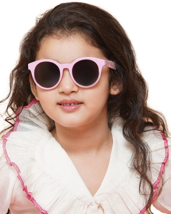 Carlton London Black Lens & Pink Cateye Sunglasses For Girl Cheap