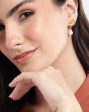 18kt Gold Plated with Pearl Floral Drop Earring Online now