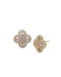 18kt Gold Plated with CZ Floral Stud Earring for women For Sale