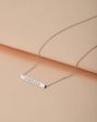 Carlton London Ingrave Text Inline Bar With Rhodium Plated Necklace Fashion