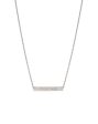 Carlton London Ingrave Text Inline Bar With Rhodium Plated Necklace Fashion