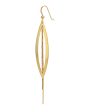 18kt Gold Plated Fancy Oval Drop Earring for women Fashion