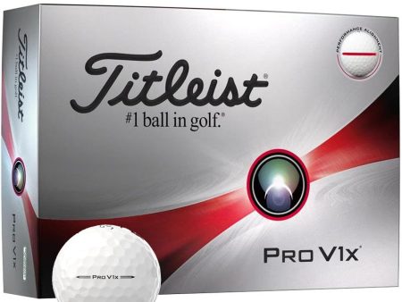 Titleist Pro V1x Performance Alignment Golf Balls - White - 12 Pack Online