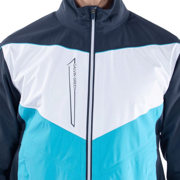 Galvin Green Armstrong Gore-Tex Paclite Waterproof Jacket - Navy Aqua White For Cheap